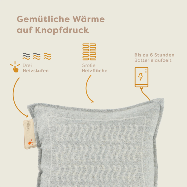 Pleafs Heizkissen Nomad 45x45cm Close Knit, 1100g